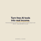 Turn free AI tools into real income